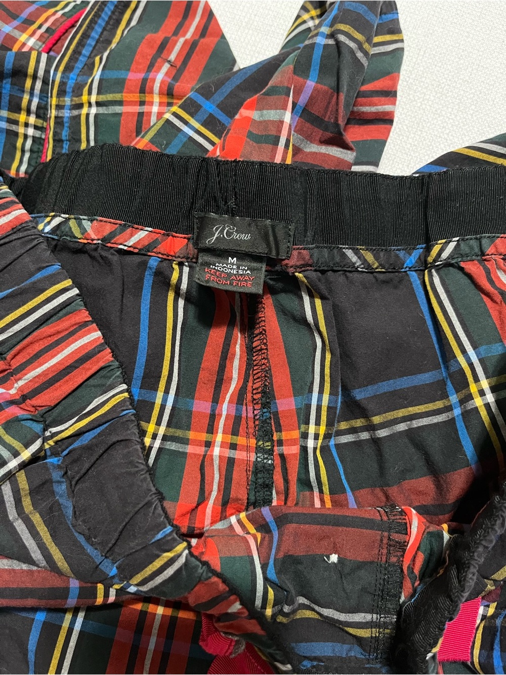 J Crew Plaid Button-Up Pajama Set size medium - Picture 7 of 7